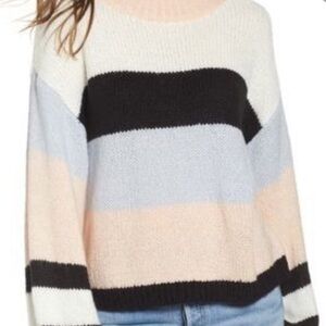 BP. Color Block Stripe Crew Neck Sweater in Multi‎ Size Large